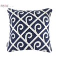 thumbnail image 1 of FBTS Prime Throw Pillow with Insert 18x18 Inches Navy Cotton Decor Embroidery Square Pillow Sham for Couch Bed Sofa Patio, 1 of 4