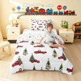 thumbnail image 3 of Erosebridal Christmas Truck Twin Comforter Sets, Christmas Tree Bedding Set, White Christmas, Xmas Reversible 2-Piece 1 Comforter and 1 Pillowcase, 3 of 6