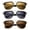 3 Pack Purple, Dark Brown & Silver Brown, variant on 3 Pack Two Tone Round Aviator Metal Frame Dual Bridge Fashion Sunglasses for Women for Men, Smoke , Dark Brown & Brown