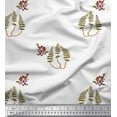 thumbnail image 1 of Soimoi Polyester Crepe Fabric Leaves,Bird & Floral Block Print Fabric by The Yard 42 Inch Wide, 1 of 3