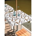 thumbnail image 2 of Outdoor Tablecloth with Umbrella Hole for Patio/Picnic/Party/Camping, Baseball Sport Waterproof Table Cloth Square Cover Washable, Cartoon Classic Baseball Pattern (54"x 54"), 2 of 8