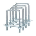 thumbnail image 2 of Rongfmy 4x U Bolts Reliable Heavy Duty for Industrial Rectangular Wood Metal Objects M8 80x100mm, 2 of 8