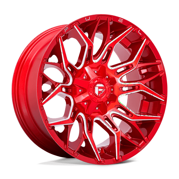 Fuel D771 Twitch 22X10 8X180 -18Et 124.3Cb Candy Red Milled Wheel