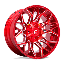 Fuel D771 Twitch 22X10 8X180 -18Et 124.3Cb Candy Red Milled Wheel
