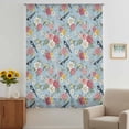 thumbnail image 2 of Spring Red Floral Sheer Curtains 45 Inches Long, Daiy Birds Farmhouse Blue Botanical Light Filering Curtains, Breathable Simi Curtain Privacy Drapes for Kitchen Bathroom Small Window Treatment, 2 of 9