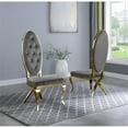 thumbnail image 4 of Square 47" x 47" Clear Glass 5pc Dining Set with Gold Stainless Steel, 4 of 4