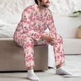 thumbnail image 6 of KLL Summer Flamingo Sleepwear Mens Flannel Pajamas,Long Cotton Pj Set, 6 of 7