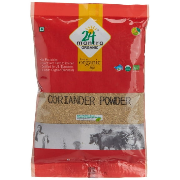 Organic Coriander Seeds Powder 7 Ounces, USDA Organic, No Pesticides, No Adulteration, No Sodium - 24 Mantra Organic