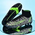 thumbnail image 4 of Zapatos de fútbol para hombre, botas de fútbol para entrenamiento al aire libre, AG/TF, hierba, antideslizante, tobillo alto, zapatillas cómodas, talla 35-45, novedad de 2022, 4 of 5