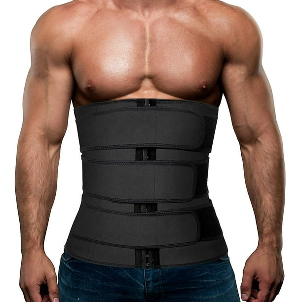 Mens Workout Waist Trainer Neoprene Corset Sauna Sweat Trimmer Slimming  Belly With Belts 