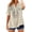 Beige, variant on Womens Tops Light Green Fashionable Casual V Neck Button Down Cotton And Linen Top T Shirt T Shirt Xxxl