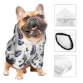 thumbnail image 4 of Uemuo Blue Leaves for Winter Dog Hoodie Sweatshirts with Pockets Warm Dog Clothes for Small Dogs Chihuahua-XX-Large, 4 of 8