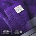 thumbnail image 5 of Infinitee Xclusives Premium Purple Bath Towels - Pack of 4 - 27 x 54 inches, 5 of 9