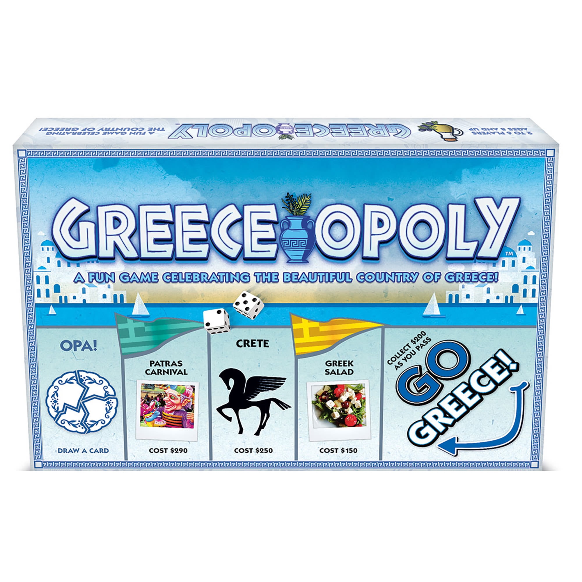 Greece-Opoly Themed Family Board Game, 2-6 Players