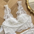 thumbnail image 2 of hotojiny Women's Bra Cute Lace Bralette Padded Underwire Everyday Bra Wide Strap Full Coverage Comfortable Bra, 2 of 6