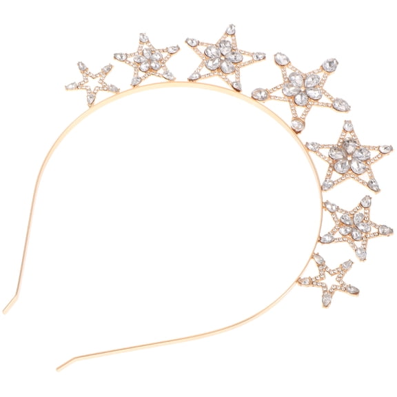 LOLIPPYY Star Decorated Womens Hairband Metal Headpiece for Brides and Formal Party Wear
