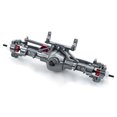 thumbnail image 3 of Aluminum Alloy Front & Rear Axle Set for 1/10 Scale RC Rock Crawlers - 195mm Length, Compatible with Axial SCX10, DIY Upgrade Kit, Titanium Color, Precision-Machined Metal Parts, Includes 1 Front + 1, 3 of 6
