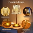 thumbnail image 6 of Table Lamps, Dimmable Crystal Lamp, Rechargeable LED Cordless Lamp, Battery Operated Light, Lamp for Bedroom Living Room Bathroom Hotel Bar, 6 of 8