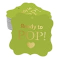 thumbnail image 1 of Inkdotpot Real Gold Foil Bracket Shape Paper Hang Tags Ready To Pop Baby Shower Favor Tags Pack Of 100, 1 of 6