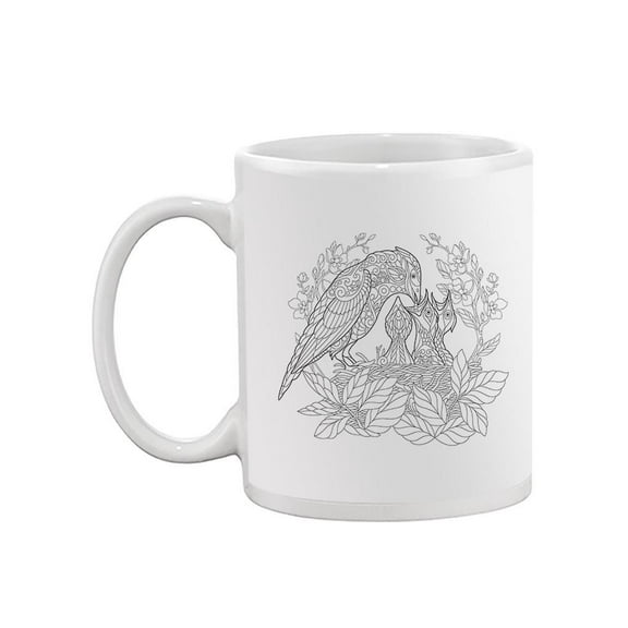 Jay Birds In Zentangle Style Mug - Image by Shutterstock