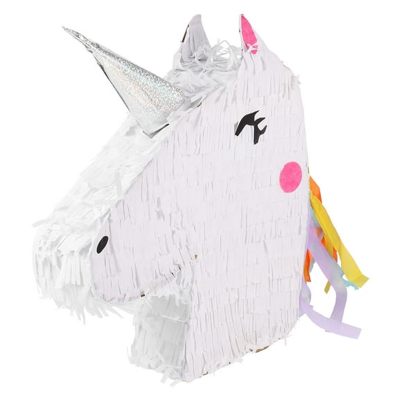 FRCOLOR 1Pc Unicorn Pinata White Candy Container Party Decor Creative Sugar Filled Plaything