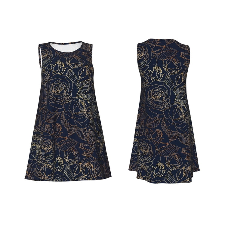 Goofa Copper-Gold Gloss Outline Rose for Summer Dresses for Women Beach Floral Sundress, Casual Pockets Boho Tank Dress for Hot Days - Walmart.com Goofa Copper-Gold Gloss Outline Rose for Summer Dresses for Women Beach Floral Sundress, Casual Pockets Boho Tank Dress for Hot Days - Walmart.com