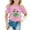 Pink, variant on Easter Saint Patrick's Day Cute Round Neck Short Sleeve Tee for Girls Summer Casual T-Shirt Size:10-11 Years
