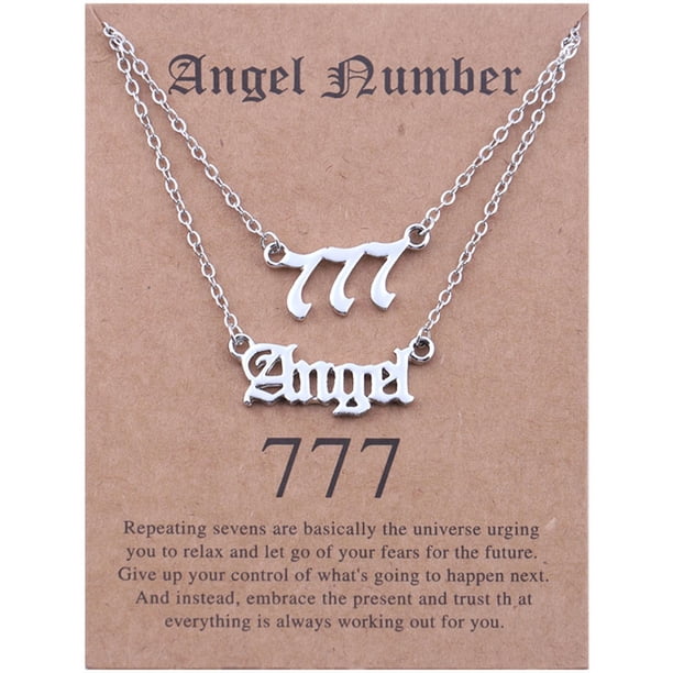 Collar de numerología Wmkox8yi sjalhkljlk6310 para mujer acero inoxidable chapado 2 uds