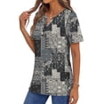 thumbnail image 5 of Fantaslook Womens Blouses Dressy Casual Tops Summer Short Sleeve V Neck Shirts Business Work Blouses, 5 of 10