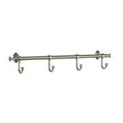 Better Homes & Gardens 18 in. Wall Mounted Metal Hook Rack, 4 Hooks, Satin Nickel