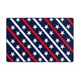 thumbnail image 4 of XMXY Patriotic Red White Blue Stars Strips Area Rugs Doormat Outdoor Entrance, Facecloth Non-slip Floor Mat Rug for Living Room Kitchen Sink Area Indoor,72"x48", 4 of 9