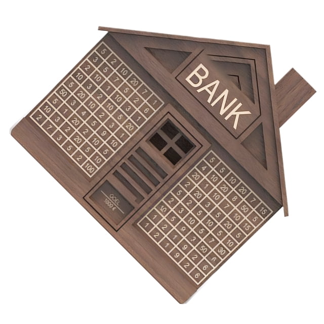 fastboy Count Savings In Style With Handmade Money Box Counter Hospital Bills Handmade Wooden Piggy Bank Dark Brown 1000EURO
