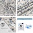 thumbnail image 4 of Navy Blue Leaves Blackout Curtains for Bedroom/Living Room, Thermal Insulated Kitchen Curtains, Vintage Summer Botanical Farmhouse Rustic Grommet Darkening Window Treatment Drapes 52"x63"x2, 4 of 8