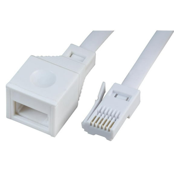 PRO SIGNAL - 6 Way BT Plug to Socket, Telephone Extension Lead, 10m