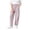 Pink, variant on White 5T Girls Straight Leg Casual Pants, Soft Polyamid Elastic Waist Preschool Play Bottoms,Size 5 T