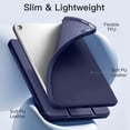 thumbnail image 5 of Compatible with iPad (A16) 11th Generation Case 11 Inch 2025, for iPad 10th Generation Case 10.9 Inch 2022 with Pencil Holder, Slim Trifold Stand Protective Cover with Soft TPU Back, Navy, 5 of 15