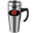 thumbnail image 1 of NCAA Tasse de Voyage en Acier Wisconsin Badgers avec Poignée, 1 of 3