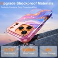 thumbnail image 7 of CASEFIV for iPhone 17 Pro Case,Compatible with Mag-Safe,Slim Shockproof Rugged Marble 6.3 inch Phone Case for Women Girls,Purple Pink, 7 of 7