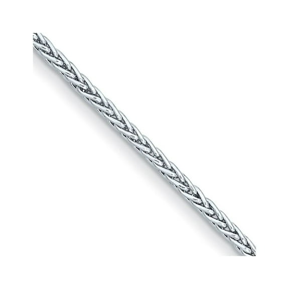 Auriga Fine Jewelry 14K White Gold 4.1 mm Solid Wheat Chain Necklace for Men 20"