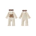 thumbnail image 2 of RUINIXCW Baby Girl Thanksgiving Outfit Turkey Letter Embroidered Ruffled Trim Long Sleeve Romper and Bow Headband 2 Pcs Set for Fall, 2 of 8