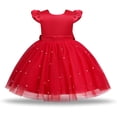 thumbnail image 5 of PEACNNG Baby Backless Pageant Dress Toddler Girls Gown Flower Dresses with Headwear new girls dress bowknot children's princess dress 80/refer to 2-3 years old, 5 of 5