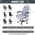thumbnail image 6 of FKELYI Pink Bohemian Floral Blue Butterfly Print Office Chair Covers Stretch Computer Chair Slipcovers for Swivel Armchair Anti-Dust Gaming Chair Slipcover for Home Office, Large, 6 of 6