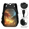 thumbnail image 3 of Honeii Red And Blue Fire Dragon B for Travel Laptop Backpack, Business Laptops Backpack with USB Charging Port, College High School Computer Bag for Men Women, 3 of 7