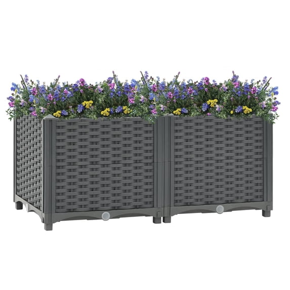 Charmma Raised Bed 31.5"x15.7"x15" Polypropylene