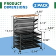 thumbnail image 6 of 8 Tier Desk File Organizer, 2 Pack Letter Tray Paper Organizer, Mesh Desk Accessories File Folder for Office, Home or School, Black, 6 of 6