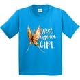 thumbnail image 3 of Inktastic West Virginia Girl Butterfly Youth T-Shirt, 3 of 5