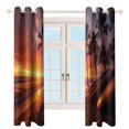 thumbnail image 3 of Blackout Curtains for Bedroom Hawaii Full Room Darkening Grommet Curtains for Living Room,Thermal Insulated Ombre Drapes, 3 of 7