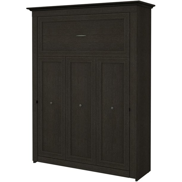 Bestar Versatile 70" Queen Murphy Bed in Deep Gray