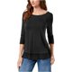 thumbnail image 2 of Blusa de gasa texturizada Style & Co para mujer negro extragrande Pull-over, 2 of 2