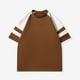 thumbnail image 1 of Camisa Elvqul de Hombre Café de Color Sólido Playa Manga Corta con Solapa Deportivas, 1 of 4